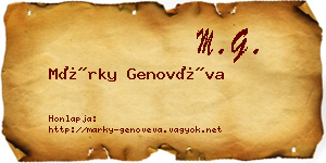 Márky Genovéva névjegykártya